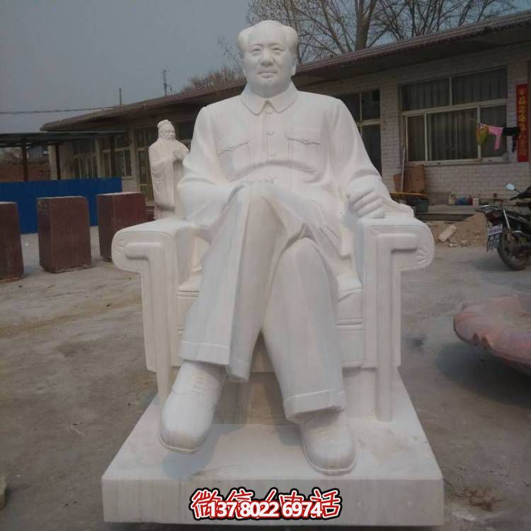 漢白玉石雕毛主席雕塑——走進(jìn)中國(guó)景區(qū)，欣賞傳統(tǒng)美術(shù)
