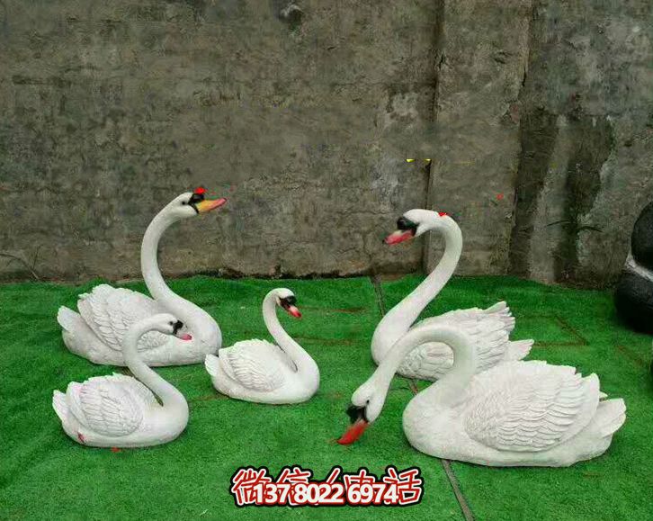 雕塑仿真天鵝，裝飾庭院、酒店、別墅等空間