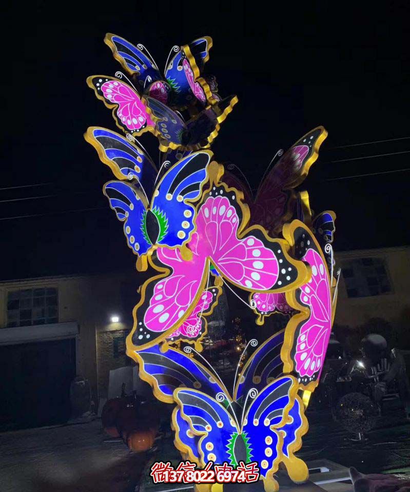 玻璃鋼蝴蝶雕塑，彩繪操場裝飾