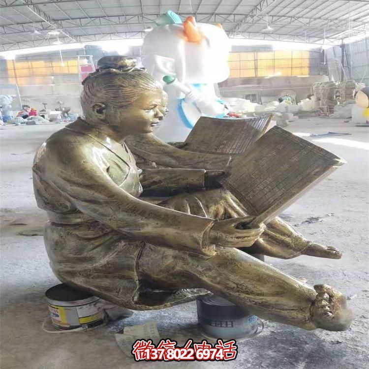 仿古玻璃鋼兒童人物雕塑景觀(guān)擺件