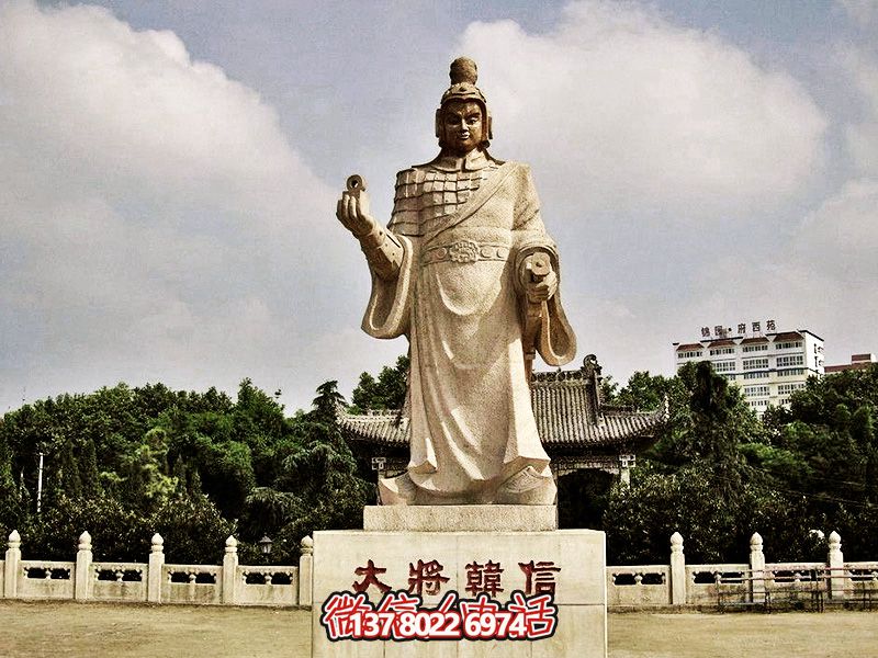 以漢白玉雕塑緬懷韓信，美化景區(qū)，展現(xiàn)創(chuàng)意兵