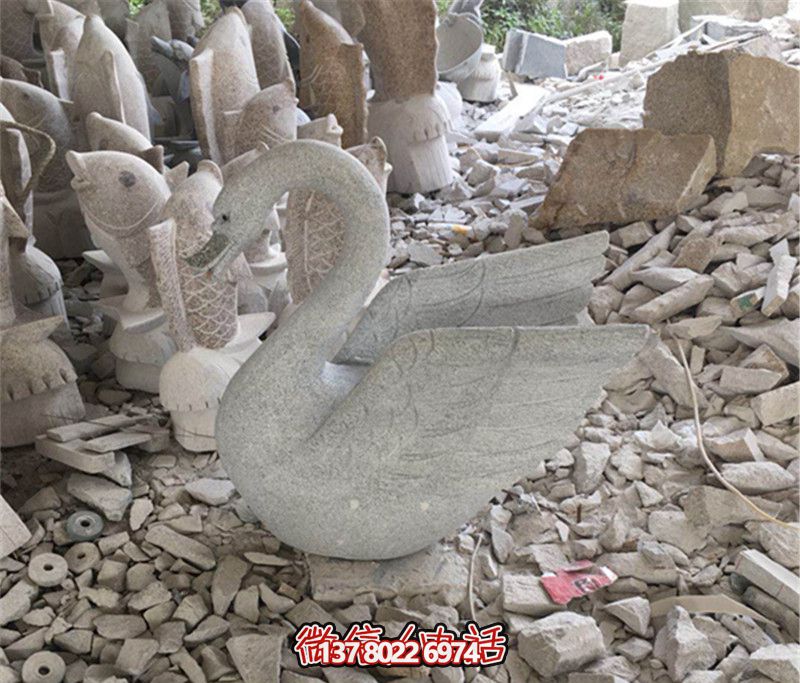 大理石創(chuàng)意天鵝雕塑，美麗大理景區(qū)的精品藝術(shù)品