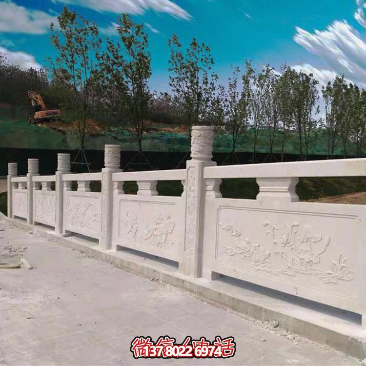 石橋漢白玉石雕防護(hù)欄桿