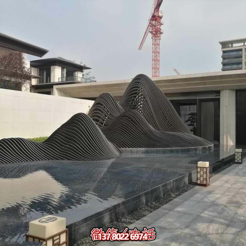 精致不銹鋼鐵藝假山，景觀抽象庭院裝飾別墅