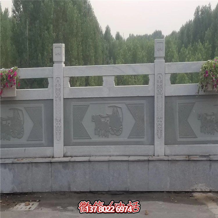 精美大理石浮雕欄桿擺件，為公園裝飾添彩