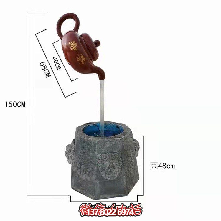 玻璃鋼大型懸空擺件，打造戶外流水天雕塑