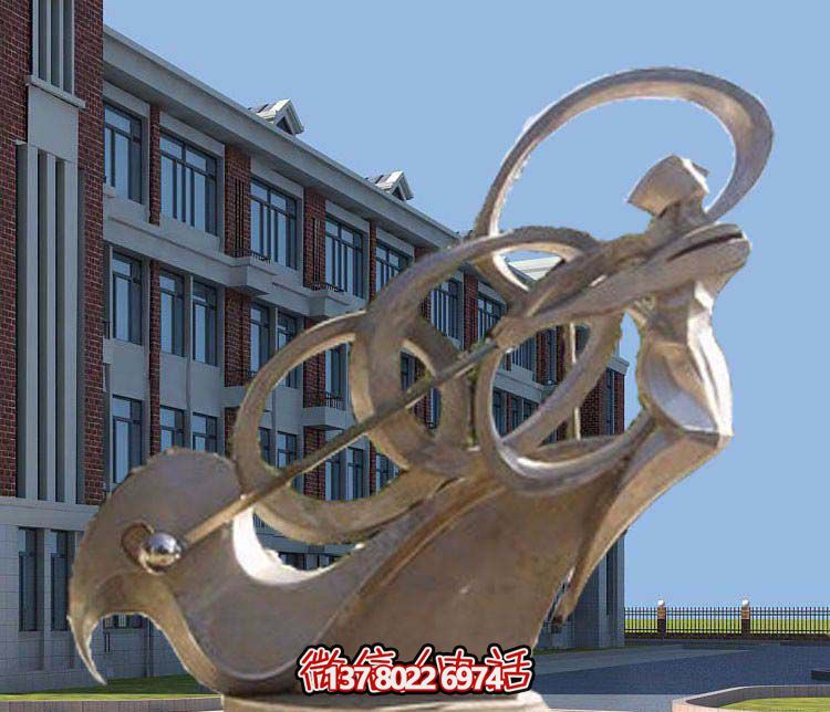 不銹鋼抽象高爾夫球雕塑，點綴景區(qū)園林