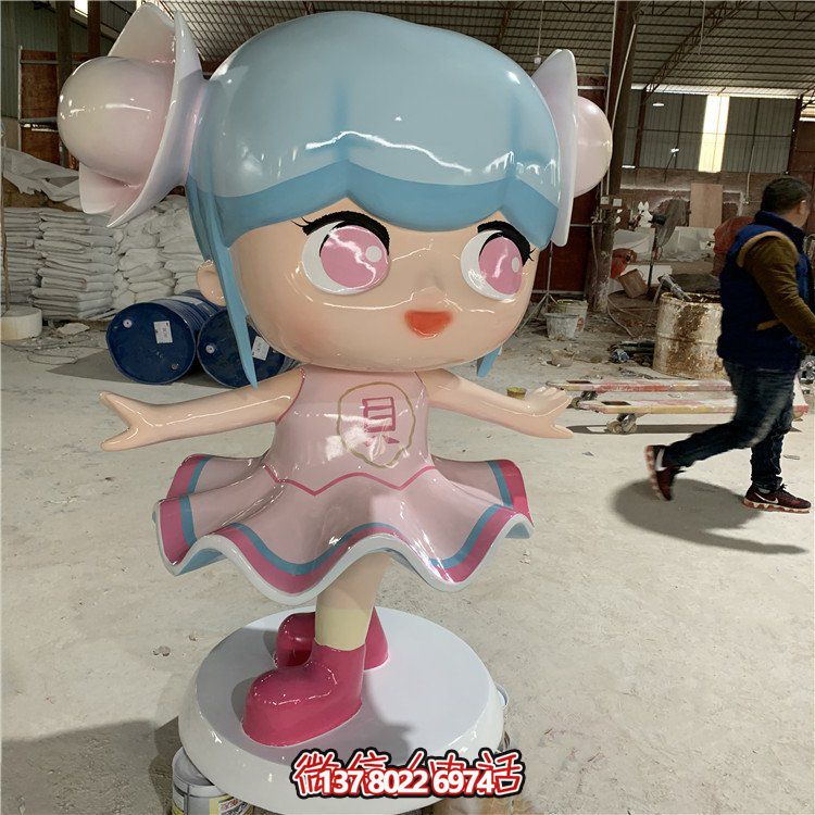 卡通人物擺件玻璃鋼紅店鋪游樂場游樂網(wǎng)