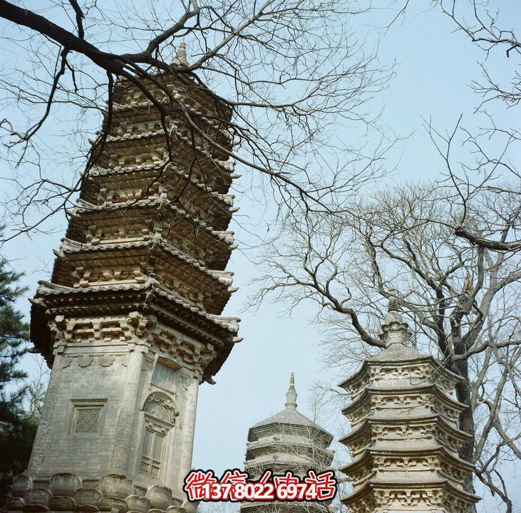 仿古石雕舍利塔，傳承古老文化