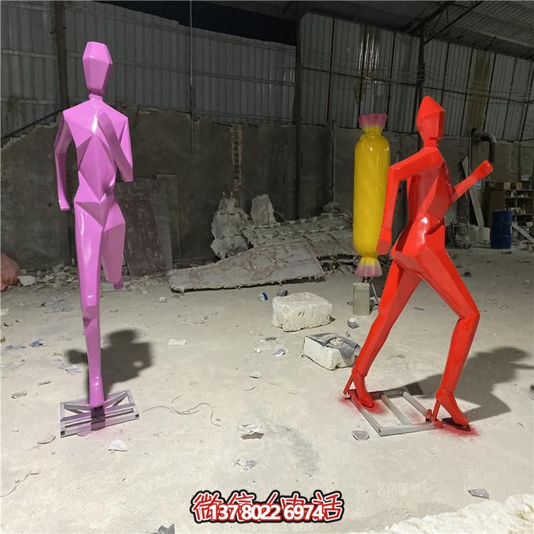 不銹鋼幾何遠(yuǎn)觀景觀擺件，為公園增添動(dòng)感