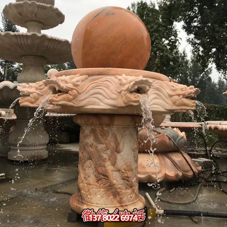 天然紅木雕刻龍頭風(fēng)水球，企業(yè)禮品貼心挑選