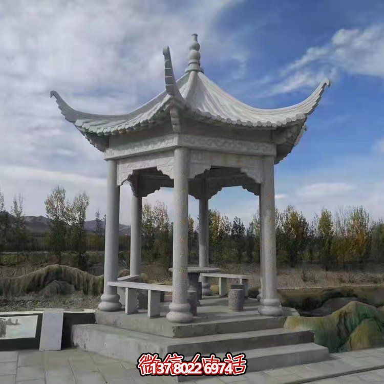 精美園林大理石雕塑涼亭，給您帶來(lái)寧?kù)o優(yōu)雅的家園氛圍