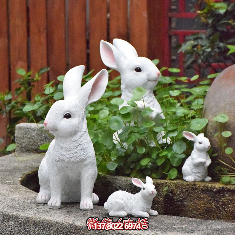 玻璃鋼兔子雕塑，點亮您的草坪