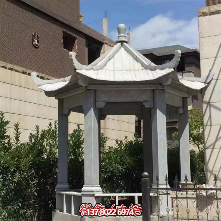 精美大理石涼亭，營造完美宅院景象