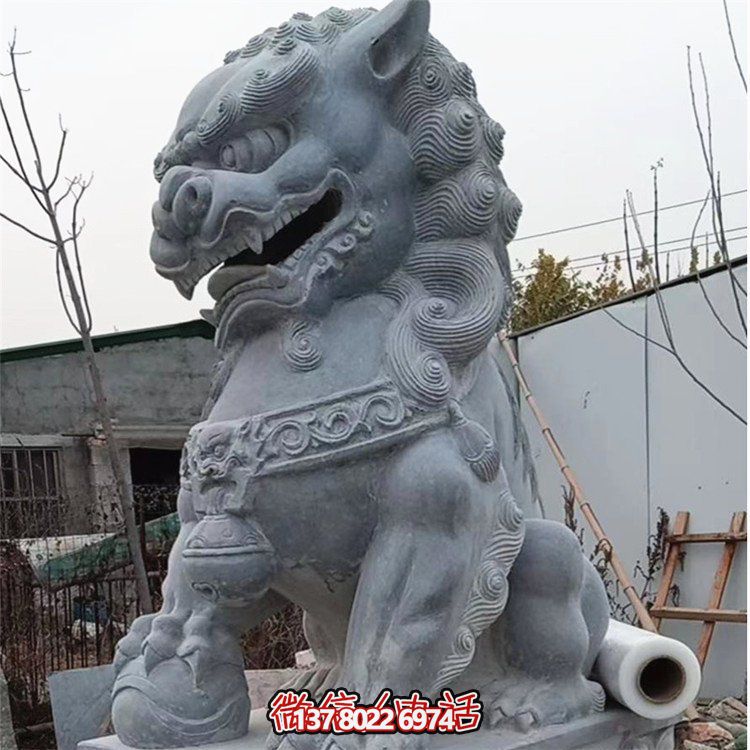 豪華庭院大型獅子雕塑，招財(cái)進(jìn)寶，鎮(zhèn)宅門(mén)口裝飾