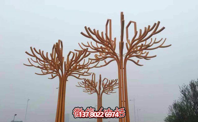 不銹鋼景觀雕塑，提升步行商業(yè)街抽象美感