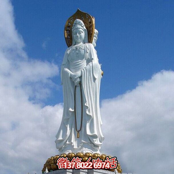 古老石雕觀音菩薩雕塑，景區(qū)大型面積景點(diǎn)