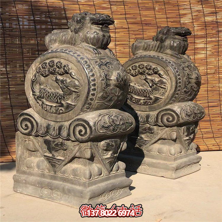 仿古石門墩，精致唯美