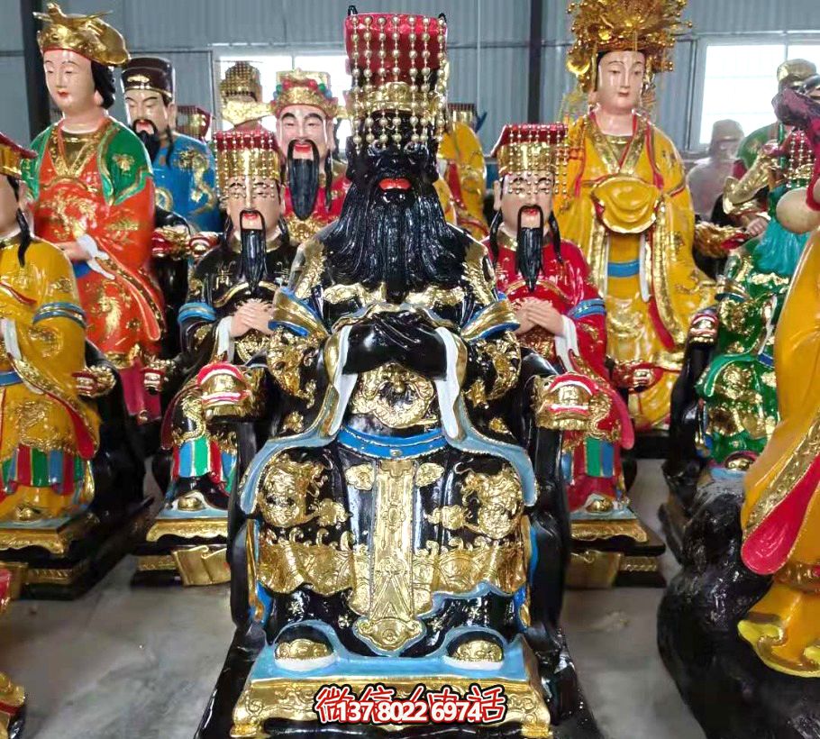 玻璃鋼彩繪龍王雕塑，傳承古老文化