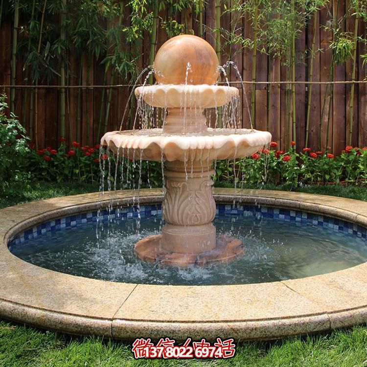 晚霞之紅，流水之擺件，噴泉之雕塑