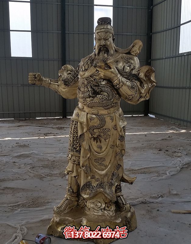 開業(yè)大吉，關(guān)公佛像黃銅雕塑，招財(cái)進(jìn)寶