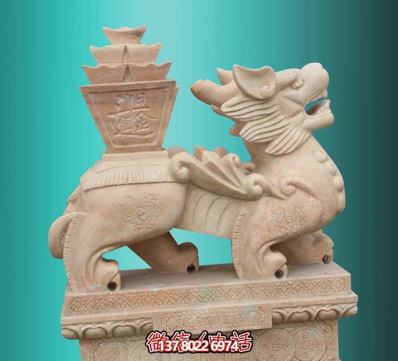 古典雕塑，貴族庭院裝飾大理石石雕貔貅