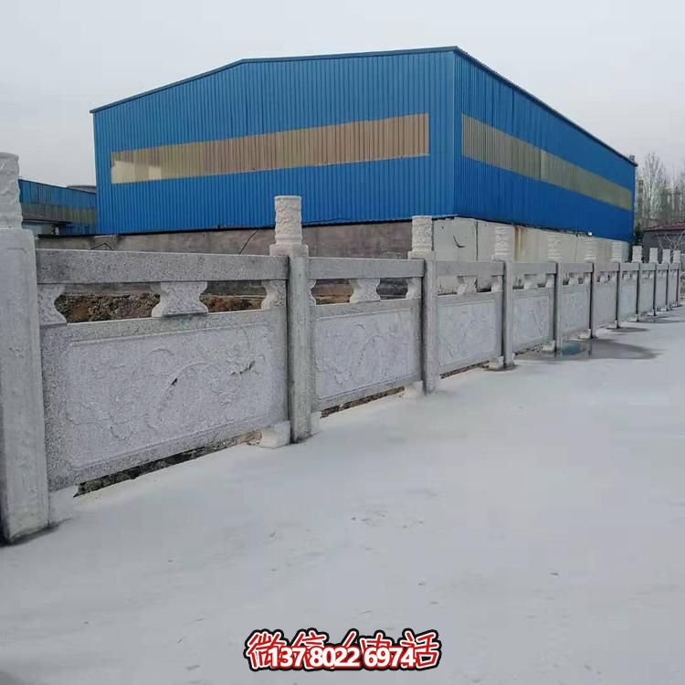 大理石護(hù)欄雕塑，為您的戶外河道增添美觀