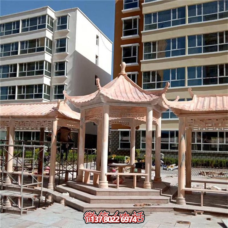 精美雕刻大理石涼亭，為小區(qū)、公園、休閑區(qū)帶來獨特視覺享受