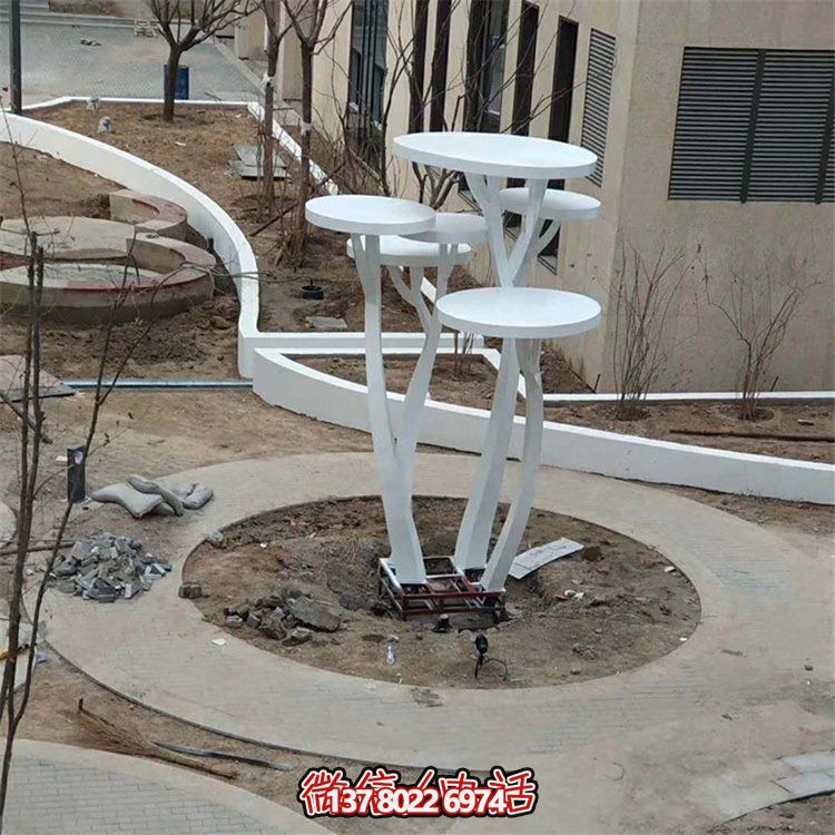 不銹鋼抽象植物樹(shù)雕塑