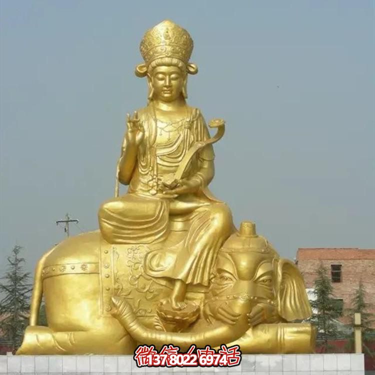 玻璃鋼雕塑文姝普賢，精致烤漆噴金大型景點裝飾