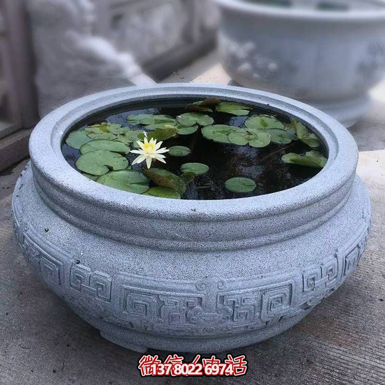 仿古大理石石雕魚缸，用藝術(shù)裝點(diǎn)你的生活