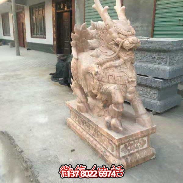 高端定制大理石石雕獅子雕塑，裝點(diǎn)大型庭院、別墅、門(mén)口，招財(cái)又安全