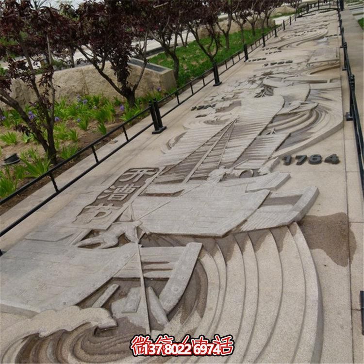 大理石浮雕壁畫，點綴景區(qū)廣場裝飾