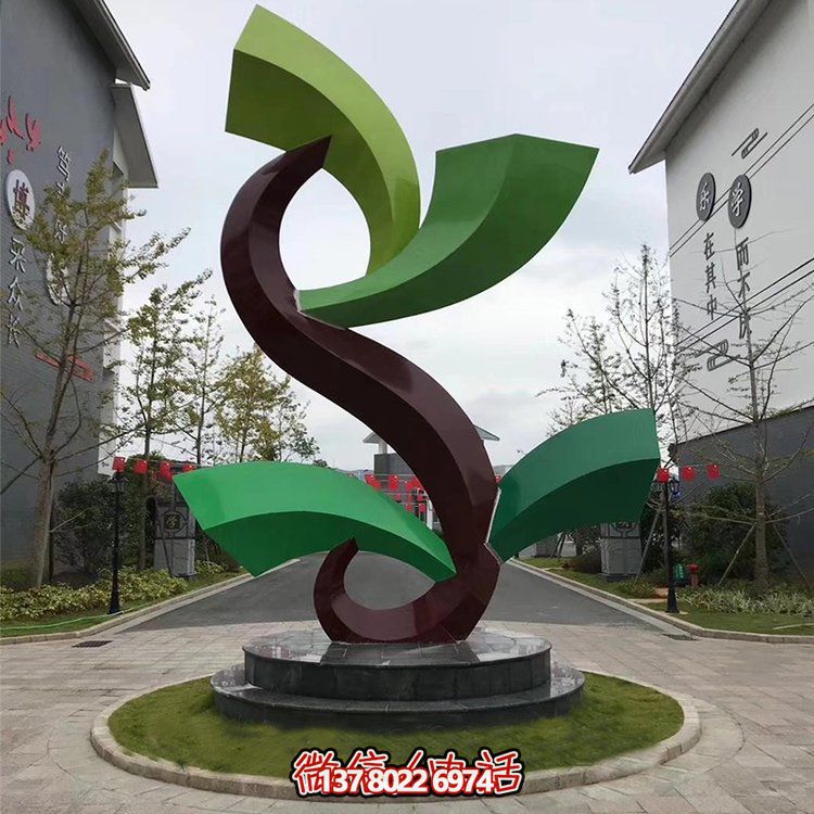 雕塑般的不銹鋼創(chuàng)意景觀，為你的小區(qū)或別墅增添幾何美感