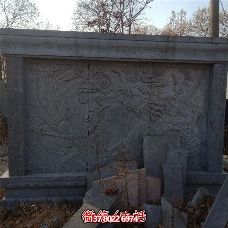 經(jīng)典中式庭院，清新山水浮雕照壁