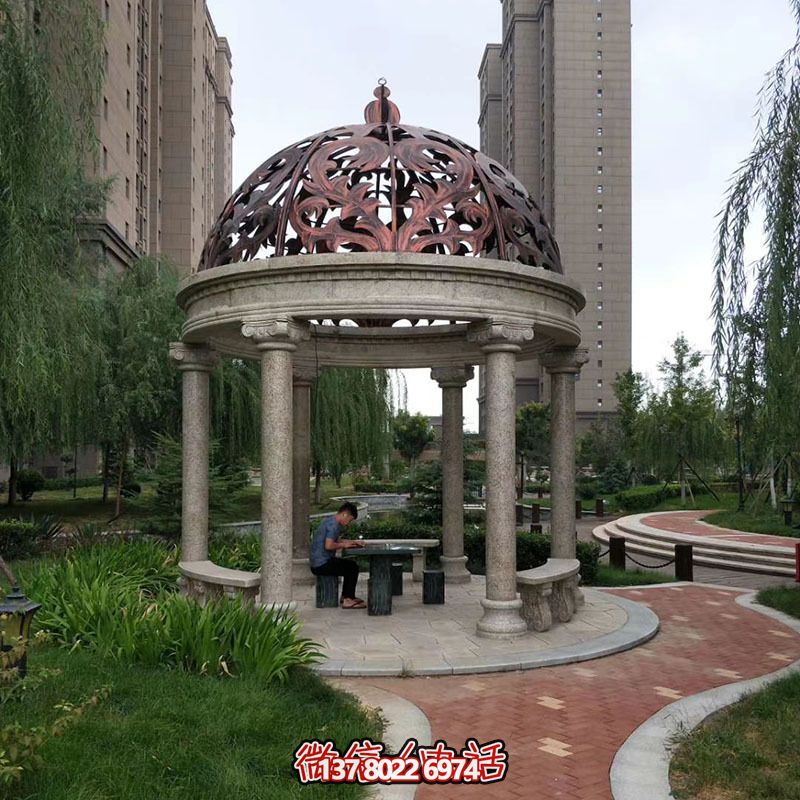 高端歐式鏤空涼亭，打造完美小區(qū)廣場