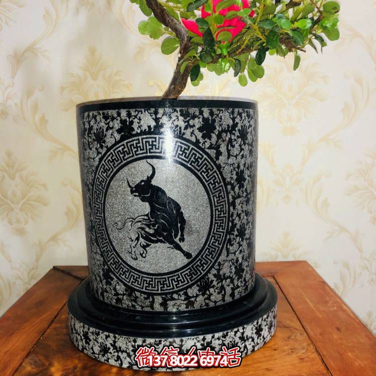 手工精美石雕花盆，點亮您的室外空間