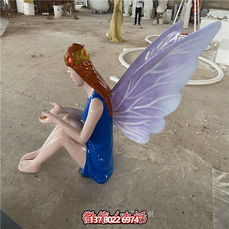 玻璃鋼仙子人物雕塑彩繪，為公共廣場增添美觀