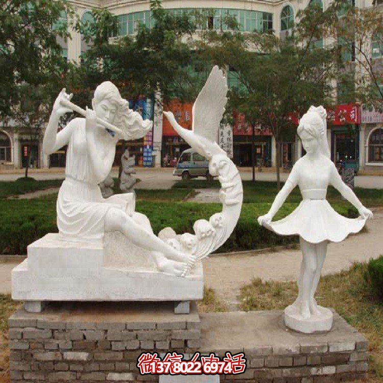 大型石雕人物雕塑，為園林景觀增添靈動之美