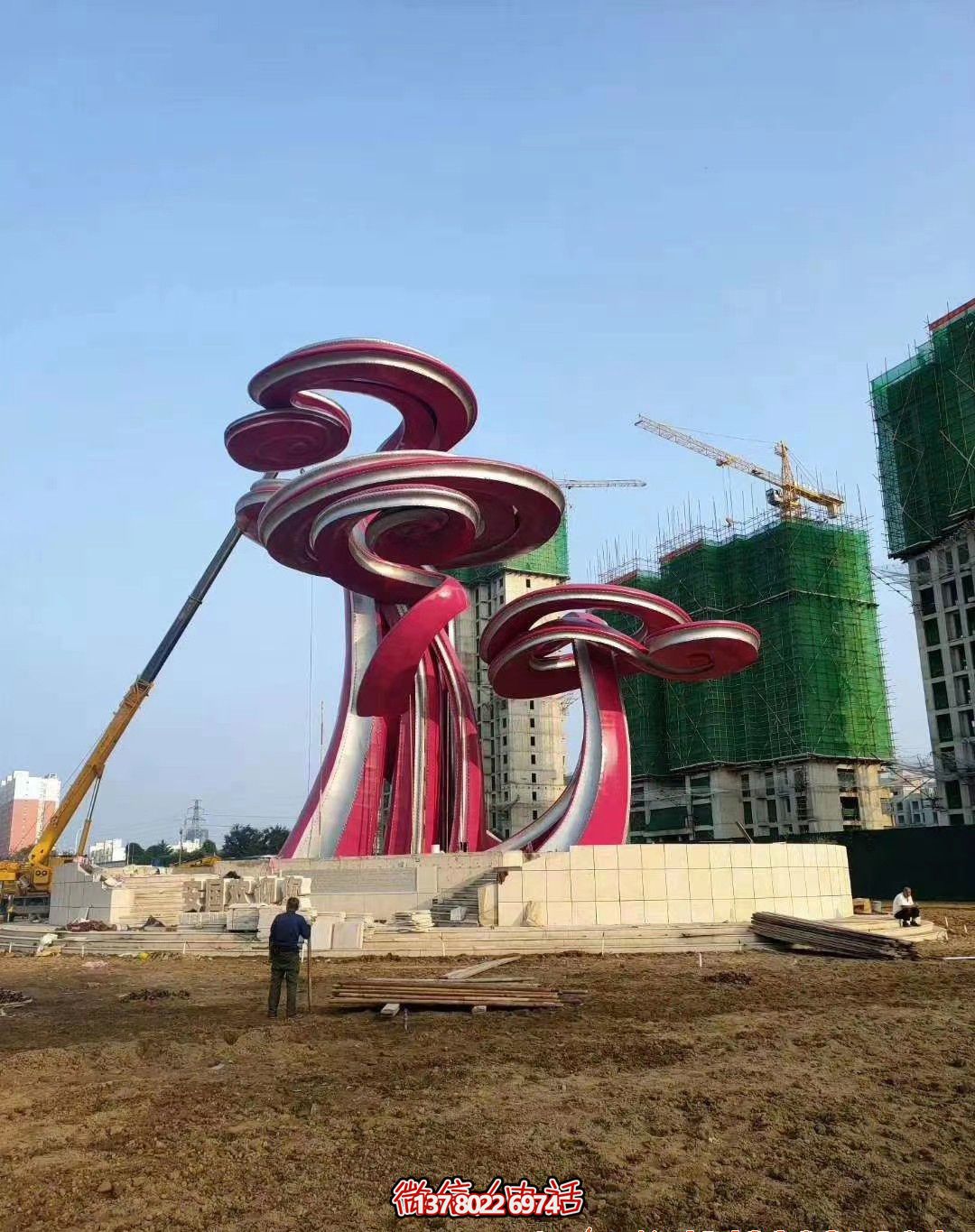 玻璃鋼祥云彩繪雕塑，個(gè)性創(chuàng)意景區(qū)裝飾