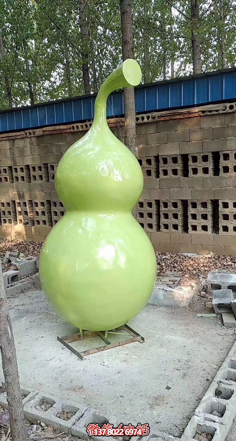 玻璃鋼烤漆園林葫蘆雕塑，點亮景區(qū)