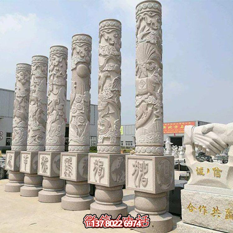 大理石石雕龍柱，給你家戶外廣場(chǎng)帶來(lái)全新的裝飾效果