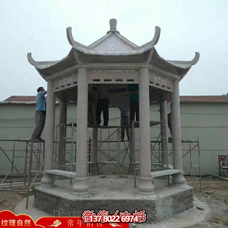 創(chuàng)意涼亭大理石雕塑，為戶外公園帶來獨(dú)特魅力