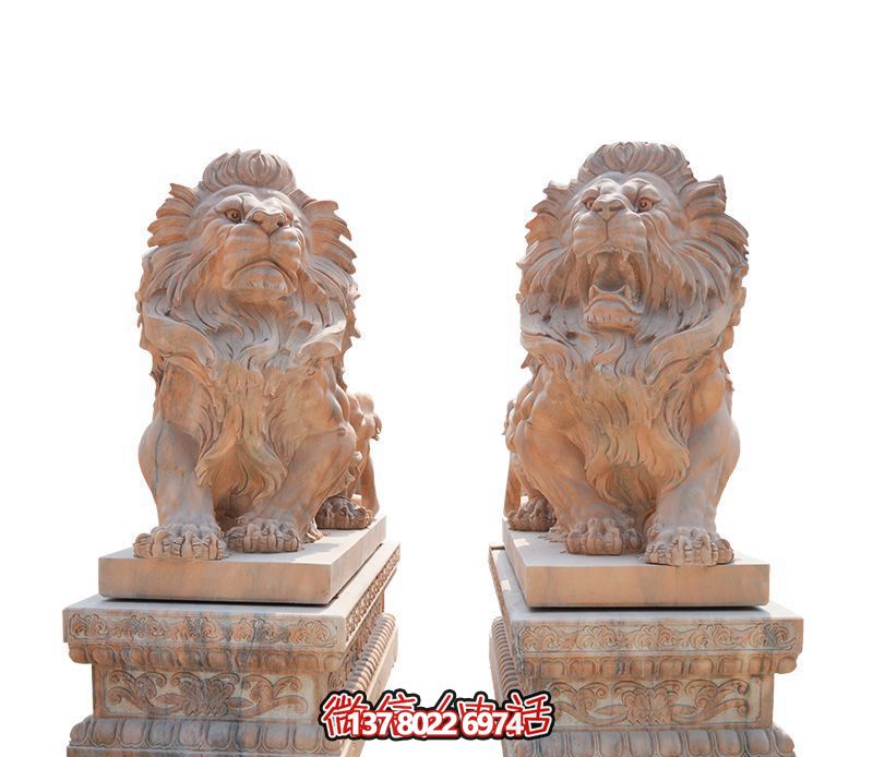 雕塑財神獅子，祈求招財進寶