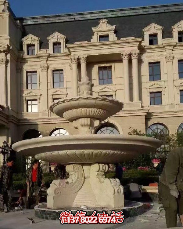 私家晚霞，大理石噴泉雕塑