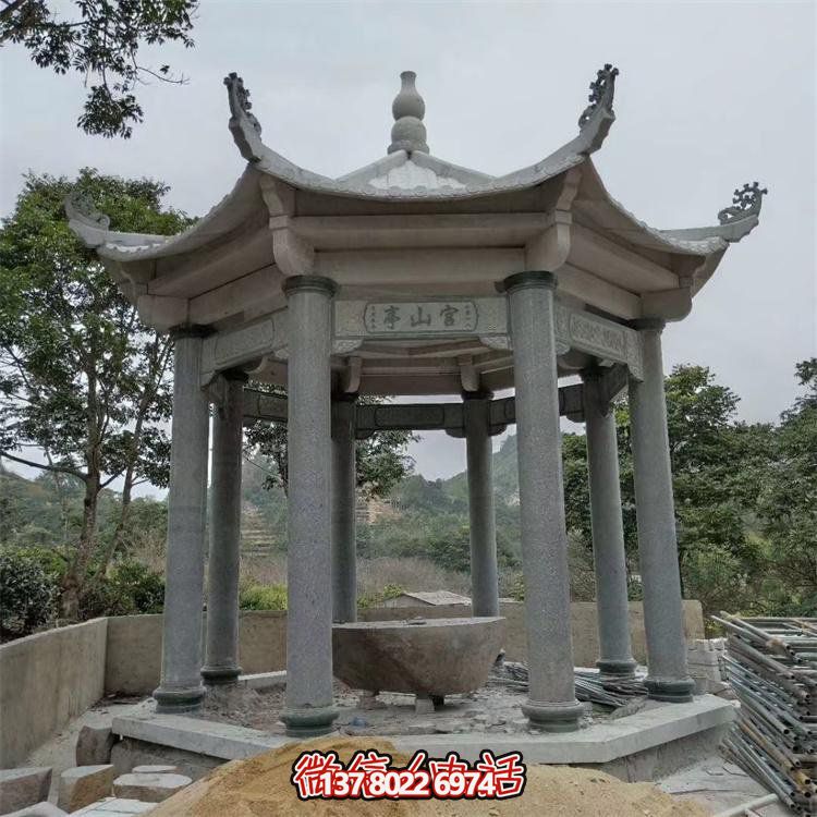 大理石雕刻中式?jīng)鐾?，美化景區(qū)園林戶(hù)外環(huán)境