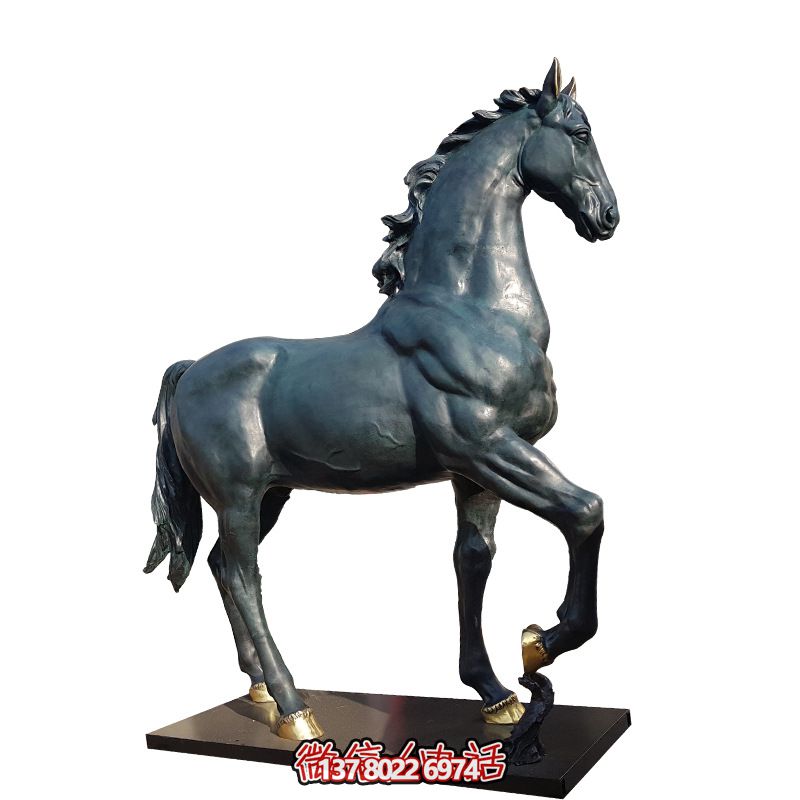 玻璃鋼馬雕塑，大型仿真動物裝置，裝飾景區(qū)、廣場