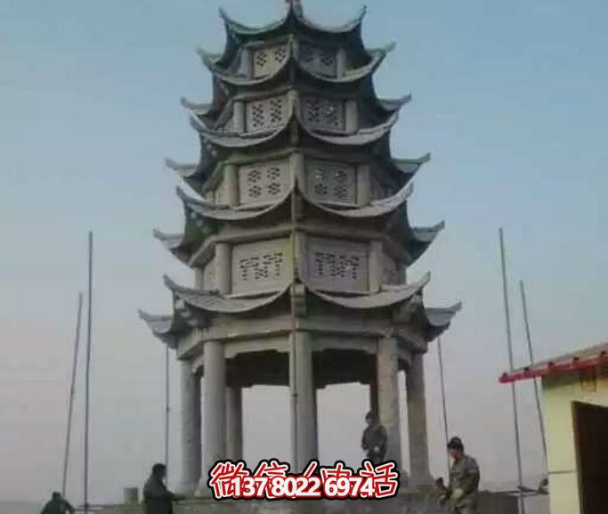 多層青石仿古塔涼亭，為你的寺院增添神秘氣息