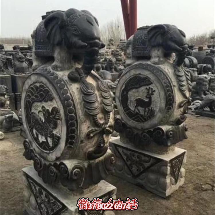 仿古青石大象雕塑，鎮(zhèn)宅安邸