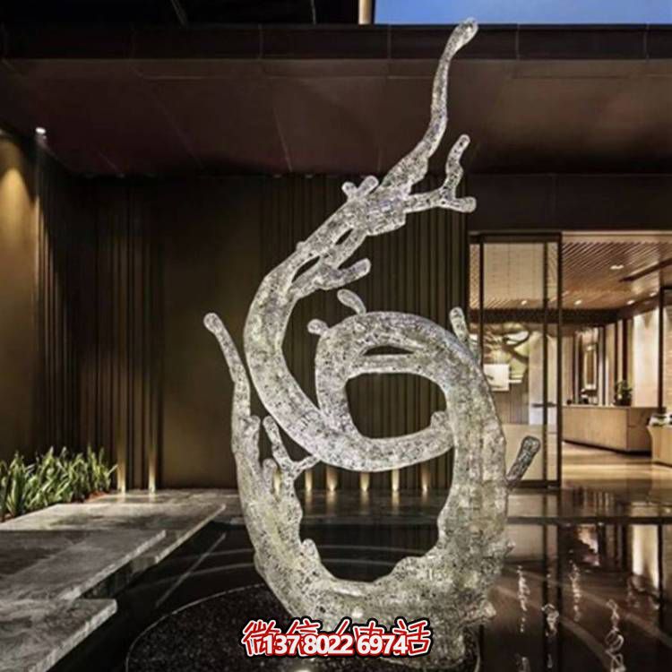 不銹鋼浪花雕塑，創(chuàng)意廣場裝飾